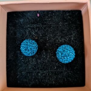 Blue Crystal Stud Earrings